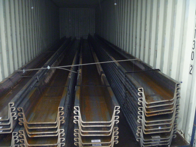 304 Tonnen 3w Art Warmgewalzte Spundbohlen in die USA ausgeliefert